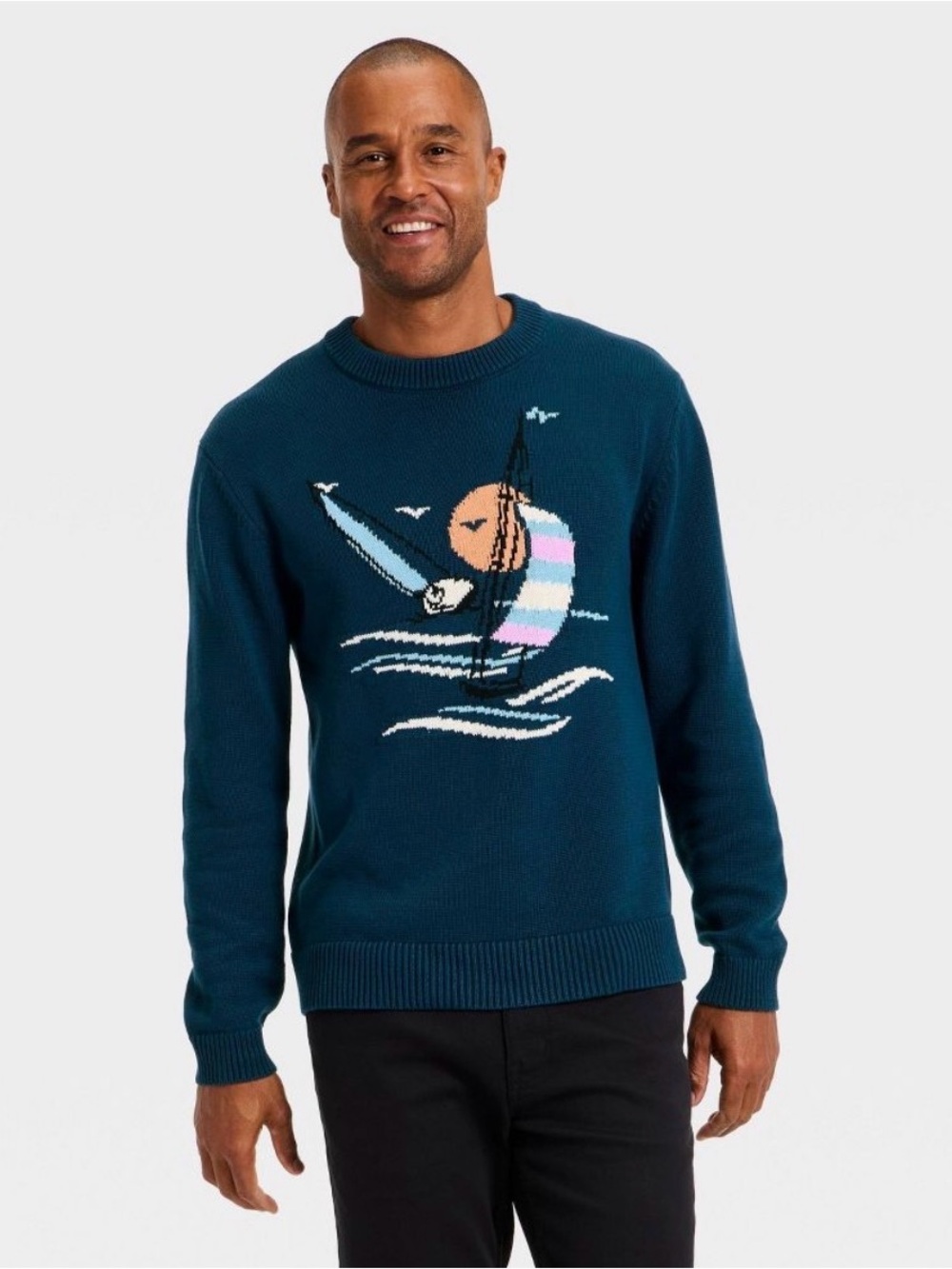 Men Textured Crewneck Sweater - Goodfellow & Co